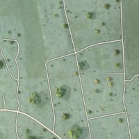 Second close-up of the map of Suárez, Puerto Rico print showing more streets and buildings