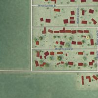 Second close-up of the map of Sublette, Illinois print showing more streets and buildings