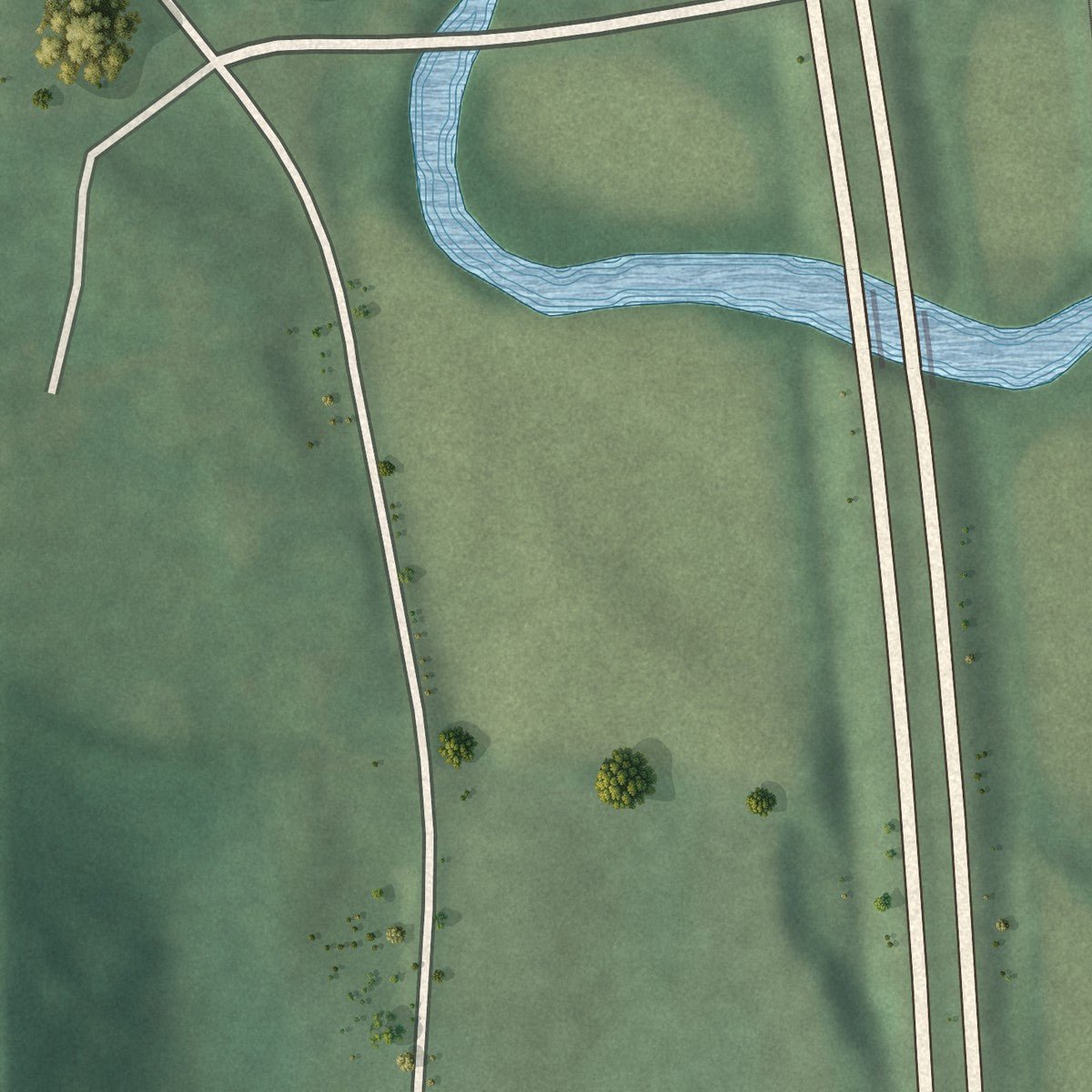 Second close-up of the map of Sugar Grove, Ohio print showing more streets and buildings