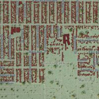 Second close-up of the map of Sugar House, Utah print showing more streets and buildings