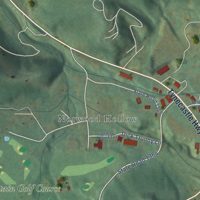 Second close-up of the map of Sugar Mountain, North Carolina print showing more streets and buildings