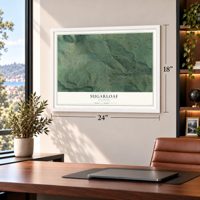 Sugarloaf, Colorado map, 18 x 24 inch print in a white frame in a home office
