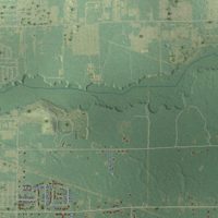 Second close-up of the map of Sullivan, Michigan print showing more streets and buildings