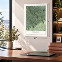 Sullivan, Pennsylvania map, 18 x 24 inch print in a white frame in a home office