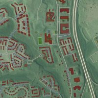 Second close-up of the map of Summerfield, Maryland print showing more streets and buildings