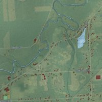 Second close-up of the map of Summerfield, Monroe County, Michigan print showing more streets and buildings