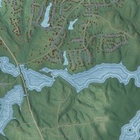 Second close-up of the map of Summerfield, North Carolina print showing more streets and buildings