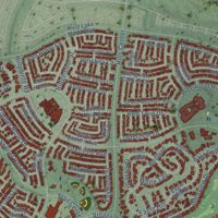 Second close-up of the map of Summerlin, Nevada print showing more streets and buildings