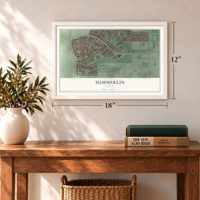 Summerlin, Nevada map, 12 x 18 inch print in a white frame in an entryway