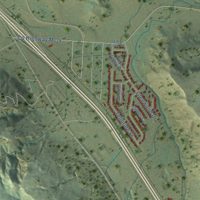 Second close-up of the map of Summerset, South Dakota print showing more streets and buildings
