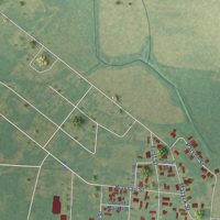 Second close-up of the map of Summerton, South Carolina print showing more streets and buildings