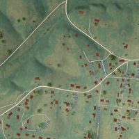 Second close-up of the map of Summertown, Tennessee print showing more streets and buildings