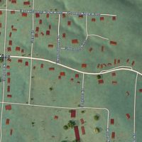 Second close-up of the map of Summit, Arkansas print showing more streets and buildings