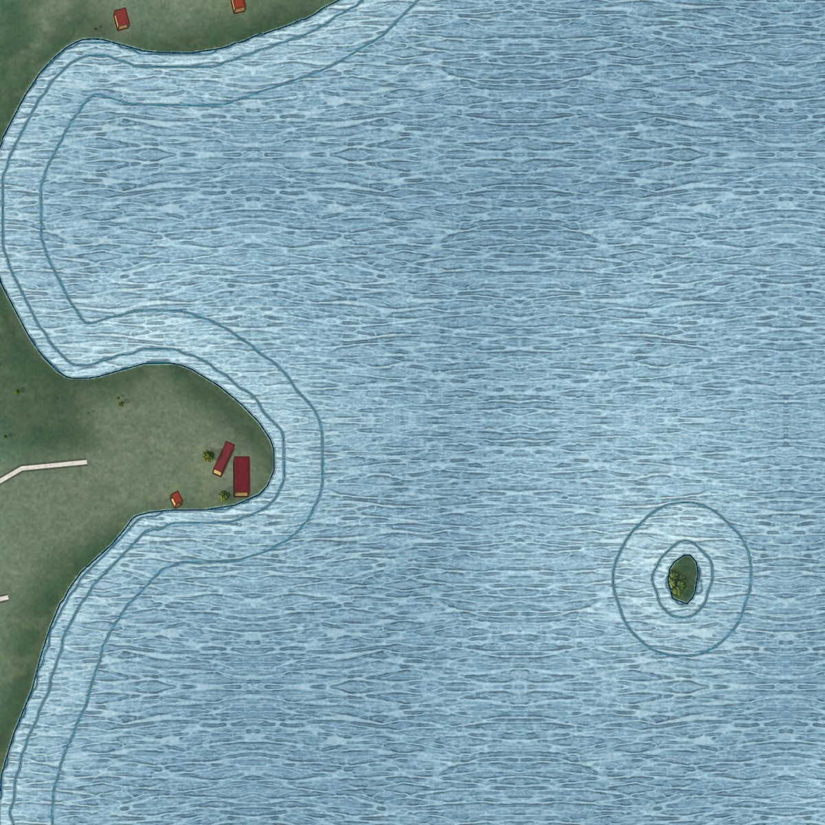 Second close-up of the map of Summit Lake, Wisconsin print showing more streets and buildings