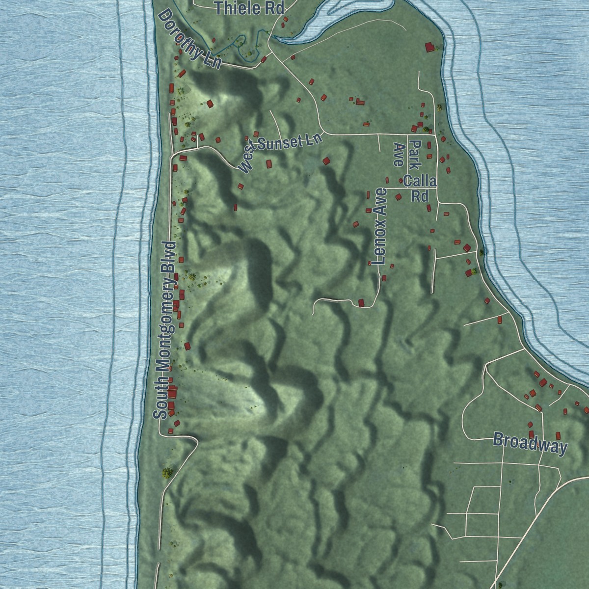 Second close-up of the map of Summit, Mason County, Michigan print showing more streets and buildings