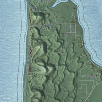 Second close-up of the map of Summit, Mason County, Michigan print showing more streets and buildings