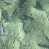 Second close-up of the map of Summit, New York print showing more streets and buildings