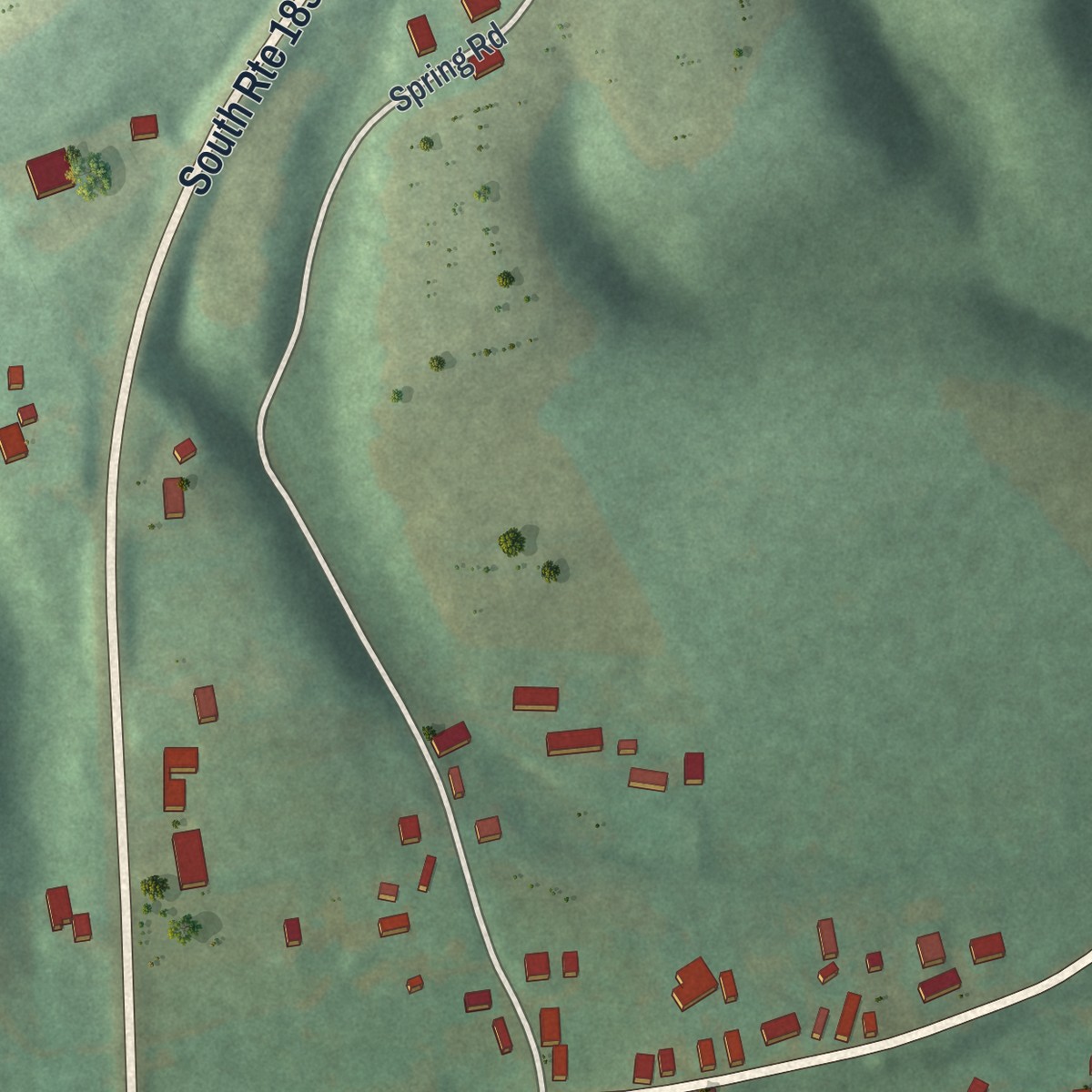 Second close-up of the map of Summit Station, Pennsylvania print showing more streets and buildings