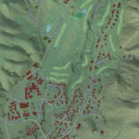 Second close-up of the map of Sun Valley, Idaho print showing more streets and buildings