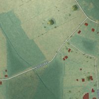 Second close-up of the map of Sunbury, North Carolina print showing more streets and buildings