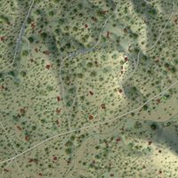 Second close-up of the map of Sunlit Hills, New Mexico print showing more streets and buildings