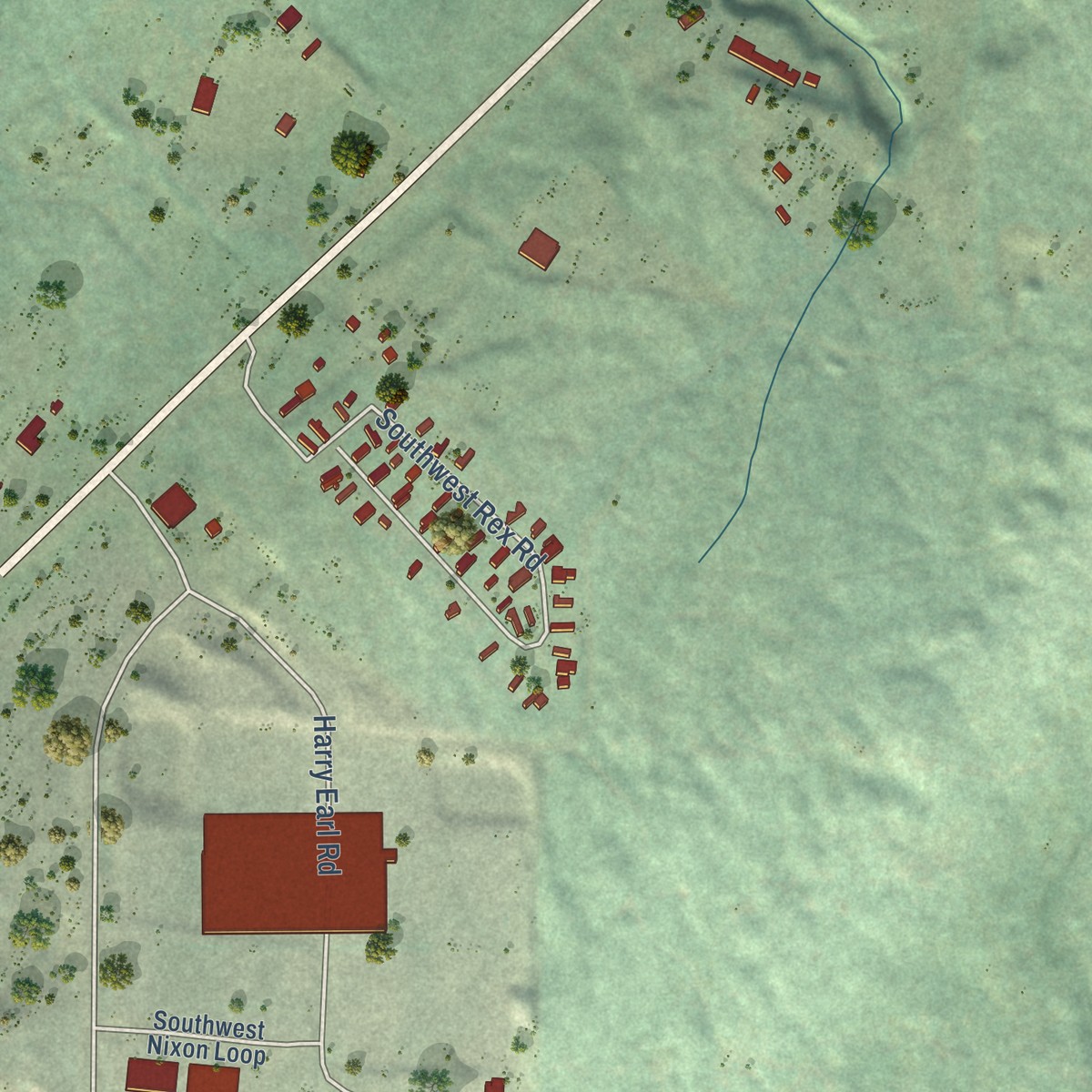 Second close-up of the map of Sunnyslope, Kitsap County, Washington print showing more streets and buildings
