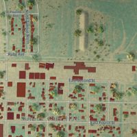 Second close-up of the map of Sunray, Texas print showing more streets and buildings