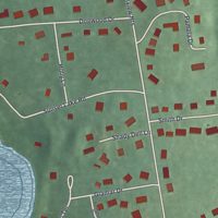 Second close-up of the map of Sunset Lake, New Jersey print showing more streets and buildings
