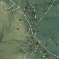 Second close-up of the map of Sunshine, Colorado print showing more streets and buildings