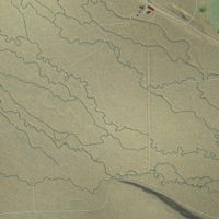 Second close-up of the map of Suntex, Oregon print showing more streets and buildings