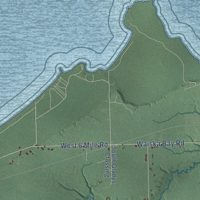 Second close-up of the map of Superior, Chippewa County, Michigan print showing more streets and buildings