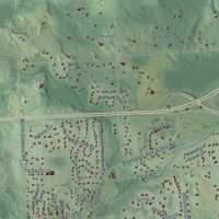 Second close-up of the map of Superior, Washtenaw County, Michigan print showing more streets and buildings
