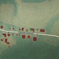 Second close-up of the map of Surry, Virginia print showing more streets and buildings