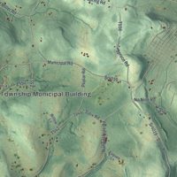 Second close-up of the map of Susquehanna, Cambria County, Pennsylvania print showing more streets and buildings