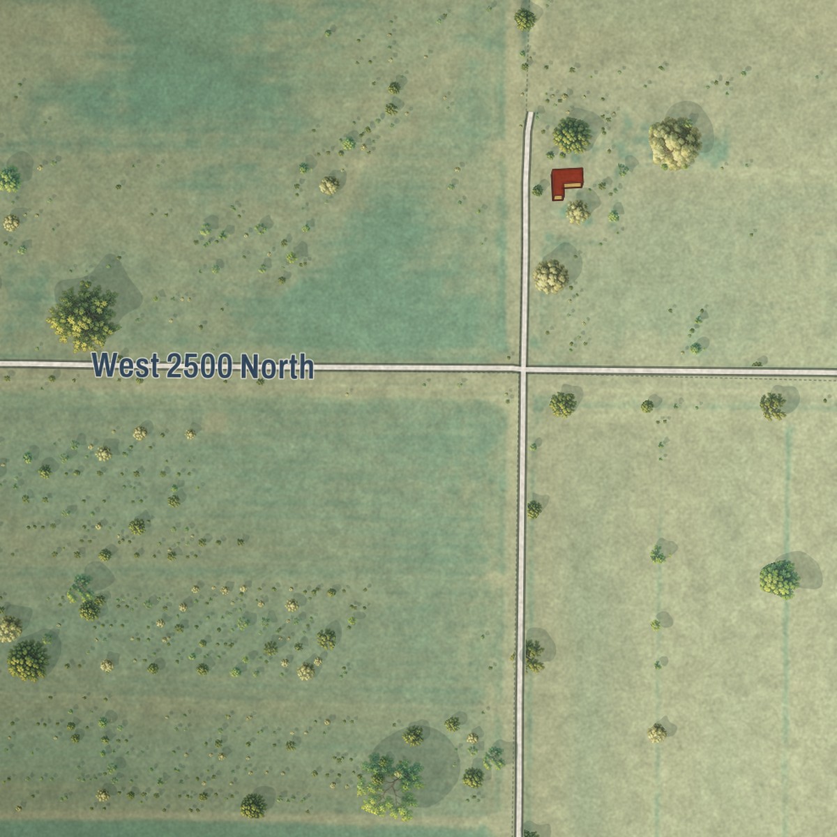 Second close-up of the map of Sutherland, Utah print showing more streets and buildings