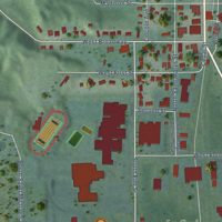 Second close-up of the map of Suttons Bay, Michigan print showing more streets and buildings