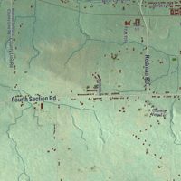Second close-up of the map of Sweden, New York print showing more streets and buildings