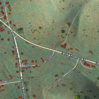 Second close-up of the map of Sweden Valley, Pennsylvania print showing more streets and buildings
