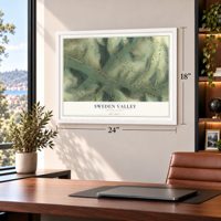 Sweden Valley, Pennsylvania map, 18 x 24 inch print in a white frame in a home office
