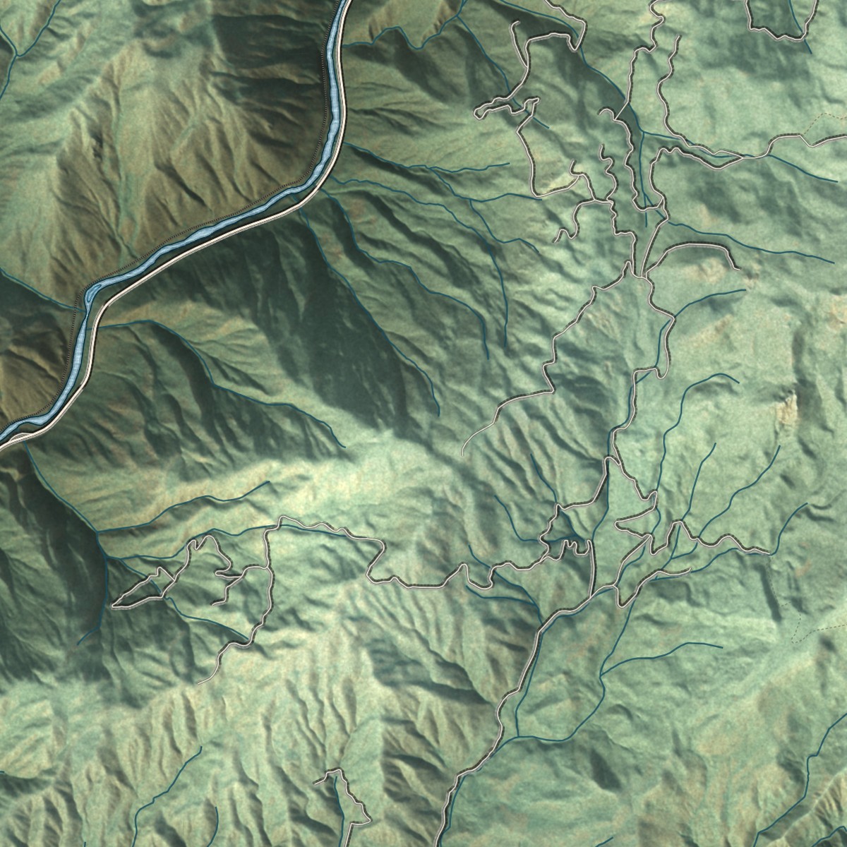 Second close-up of the map of Sweet, Idaho print showing more streets and buildings