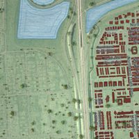 Second close-up of the map of Sweetwater, Florida print showing more streets and buildings