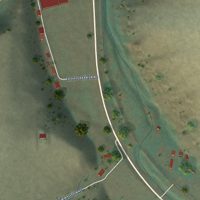 Second close-up of the map of Sweetwater, Idaho print showing more streets and buildings