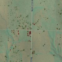 Second close-up of the map of Sweetwater, Oklahoma print showing more streets and buildings