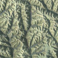 Second close-up of the map of Swords Creek, Virginia print showing more streets and buildings