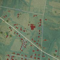 Second close-up of the map of Symsonia, Kentucky print showing more streets and buildings