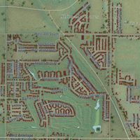 Second close-up of the map of Syracuse, Utah print showing more streets and buildings