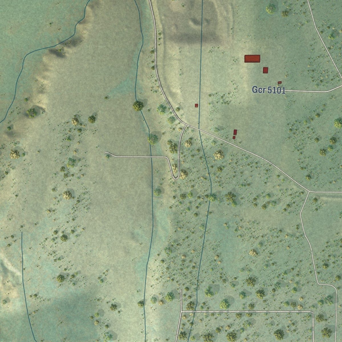 Second close-up of the map of Tabernash, Colorado print showing more streets and buildings