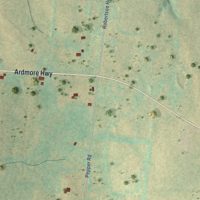 Second close-up of the map of Taft, Tennessee print showing more streets and buildings