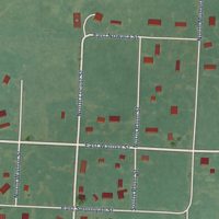 Second close-up of the map of Talala, Oklahoma print showing more streets and buildings