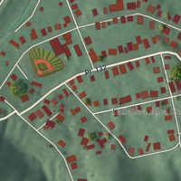 Second close-up of the map of Tallaboa Alta, Puerto Rico print showing more streets and buildings